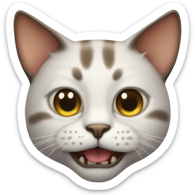 cat with horn but ugly sticker