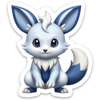 Shiny Minccino-Absol-Meowstic-Hybrid (Full body) sticker