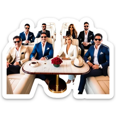 Grant Cardone, Tai Lopez, Josh King Madrid, Alex Hormozi, Iman Gadzhi, Daniel G, Branden Condy, Patrick Bet-David, Dan Henry, Luke Belmar, Shelby Sapp, Leila Hormozi, Tefi Valenzuela, business, influencers, friends, rich millionaire success lifestyle, private jet , supercars, success, sales sticker