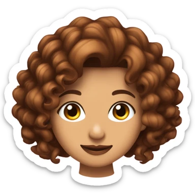 Quiero una chica morenita canela con cabello rizado y mechas o rayos rubios con ojos marrones y coquetee sticker