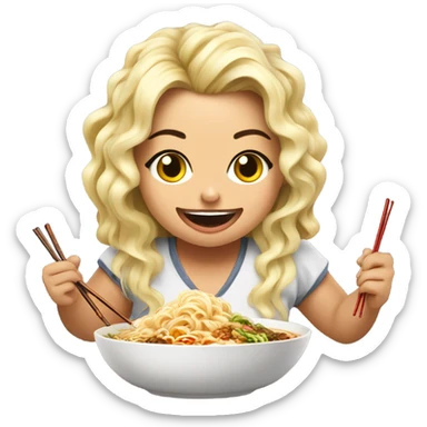 Trisha paytas eating ramen sticker