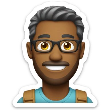 Man riding car in hawai sticker