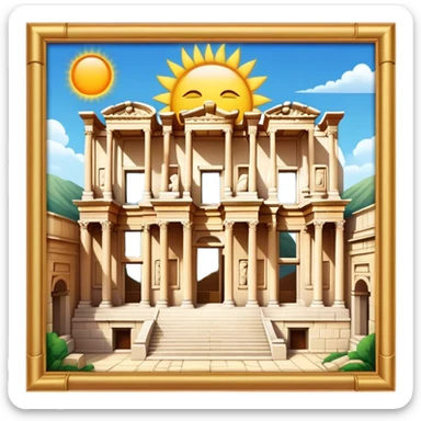 Cinematic Realistic The Library of Celsus Emoji sticker