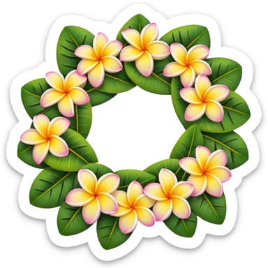 Plumeria lei sticker