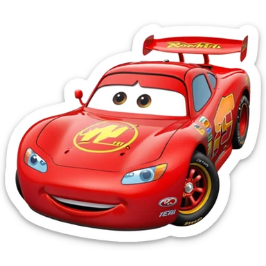 lightning mcqueen metallic red sticker