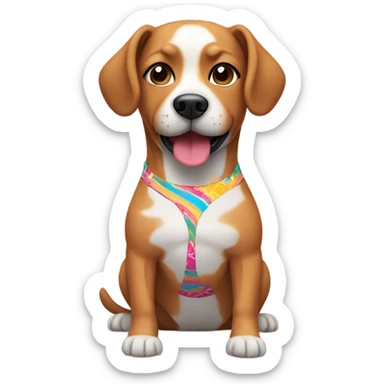 Dog wearing a bikini  sticker