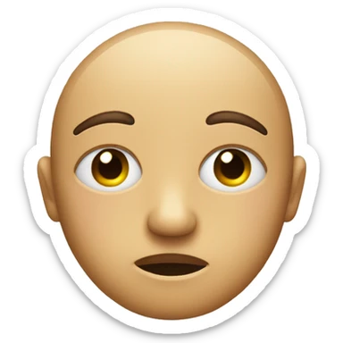 blank face emoji with one eye closed and other eye half shut sticker