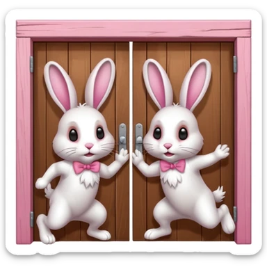 I want the alliance leader to kick me out of the alliance and close the door, so that they both look like rabbits. sticker