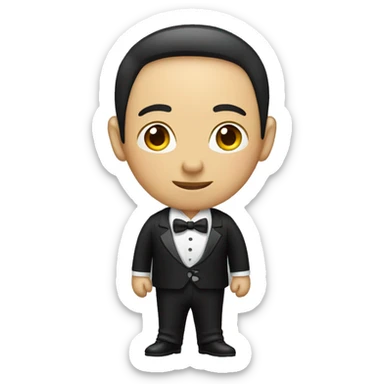 Chinese man in a tuxedo (full body) sticker