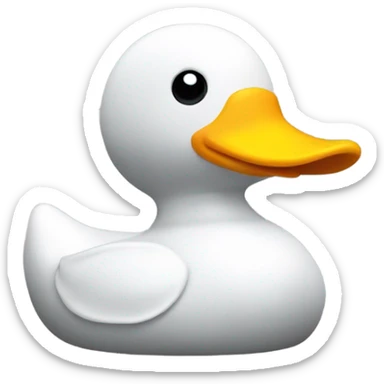 simple rubber duck from side view sticker