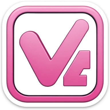 heavy check mark checkbox pink sticker