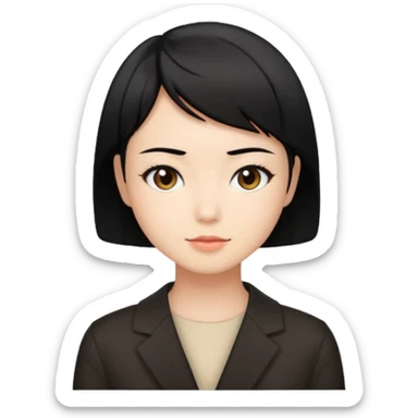 Tokyo in Money Heist, no hat, short black hair sticker