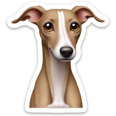 Tan Italian greyhound sticker