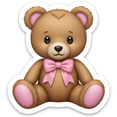 pink bow teddy solo sticker