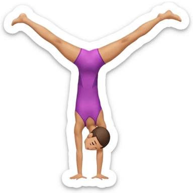 Launch gymnast doing a handstand side angle sticker