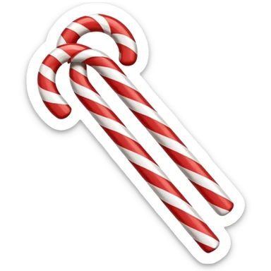 candy cane with classic red and white stripes sticker