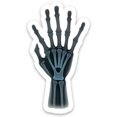 X-ray arm  5 fingers sticker