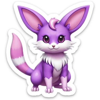 Shiny Furret-Espeon-Noibat-Hybrid (Full body) sticker