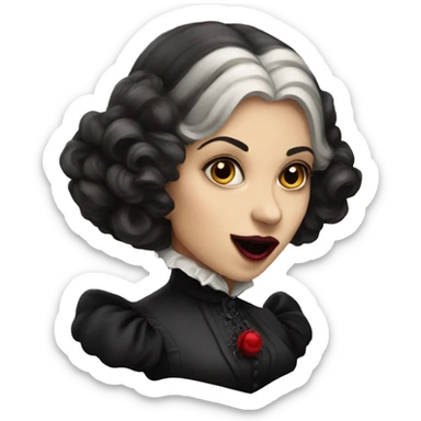 victorian lady vampire sticker