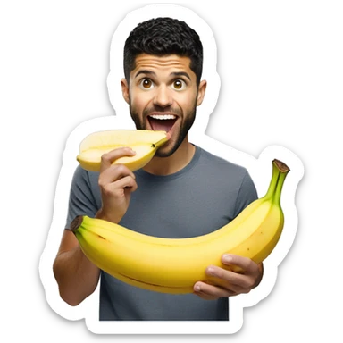 Steven Furtick eating peeled banana sticker