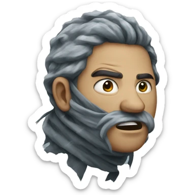 violent windy snow storm sticker