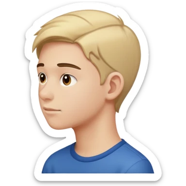 teenage boy side view sticker