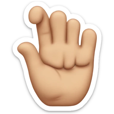 finger heart emoji🫰with middle instead of index finger  sticker