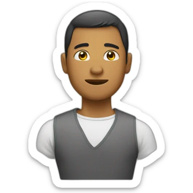 Homme qui ouvre les bras sticker