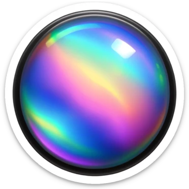 Multichrome colorshifting black opal sticker