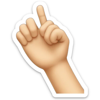 very long thumb sticker