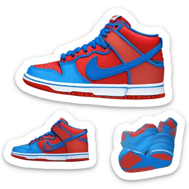 nike dunk sb blue and red without swoosh written LOOKY LO sticker