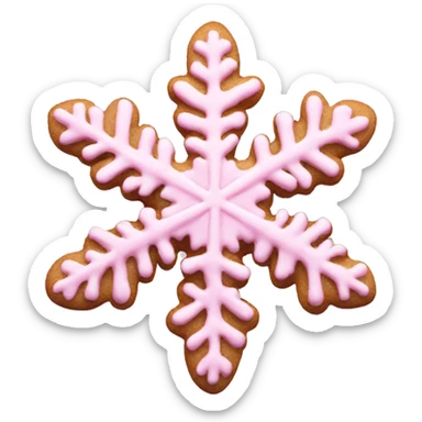 pink snowflake cookie  sticker