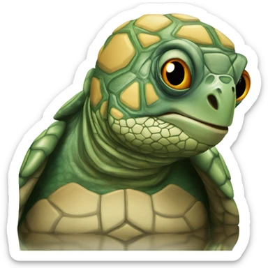 Un loro enamorado  de una tortuga sticker