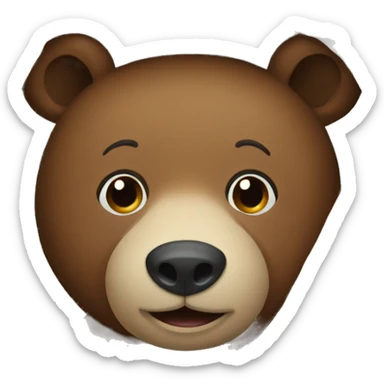 happy bear cozy in blanket sticker