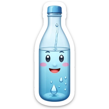 Botella de agua mineral sticker