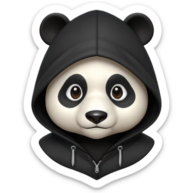 thief panda portrait, head and shoulders only, dark hood, secretive expression, stealthy burglar style, 3D cartoon, mobile game icon style, clean background, no text, no watermark
 sticker