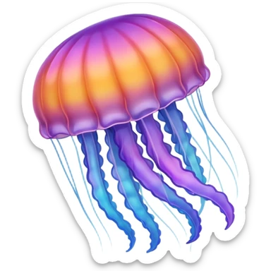 jellyfish with unique design and color but i want a simple one i dont want color orange and blue sticker