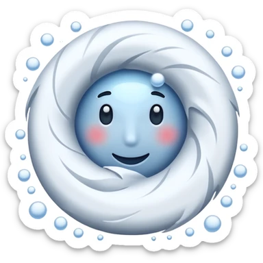 heavy snow storm and freezing in cold sticker