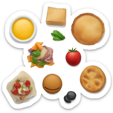 Gourmet food plate sticker