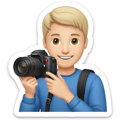 dslr caucasoin photographer emoji sticker
