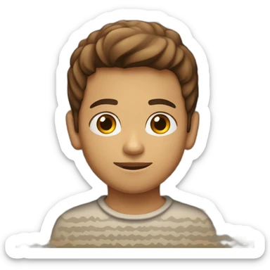 niño marroquí de ojos marrones y pelo castaño sticker