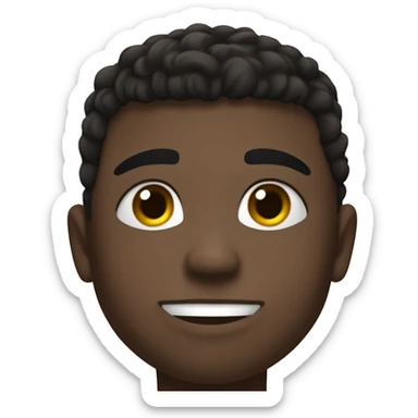 mexican/black teenage male with dark skin, a muscular build, and a commanding presence, reflecting his African-American and Mexican heritage sticker