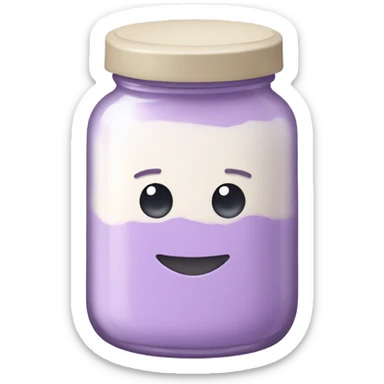 pastel purple creams in a jar sticker
