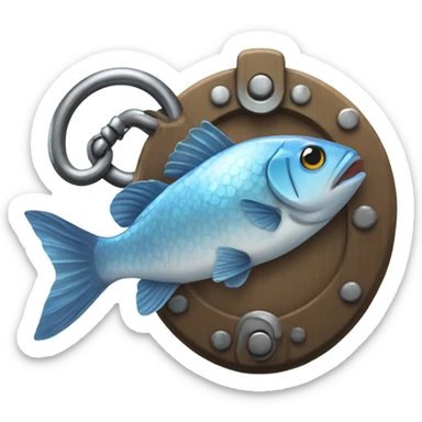 open lock with a wet fish sticker