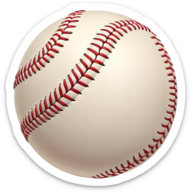 Cinematic Realistic Baseball Scene Emoji, depicted as an action-packed moment of a baseball in play with dynamic motion blur and crisp detailed textures, rendered with vibrant nostalgic lighting that captures the spirit of America's favorite pastime. sticker