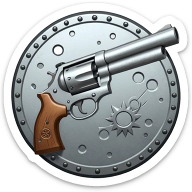 gun and powder and tribal nature faction emblem sticker