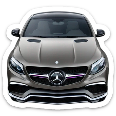 gle 63 amg coupe color in black sticker