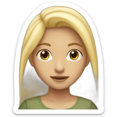 Half Arab half caucasian girl with blonde hair sticker