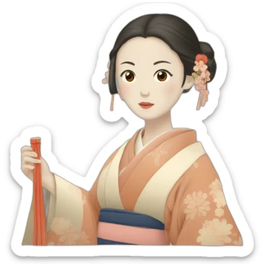 japanese-girl-in-the-Heian-era sticker