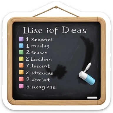 brain dump list in a chalk board sticker